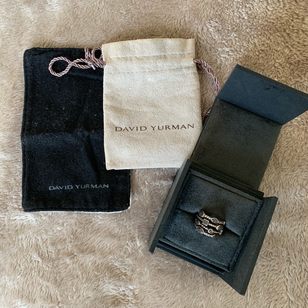 David Yurman Confetti Ring w/Black Diamonds